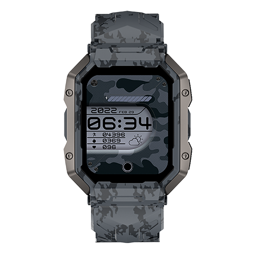 Buy Fire Boltt Cobra Smartwatch with Bluetooth Calling 45.21mm AMOLED Display IP68 Water Resistant Camo Black Strap Online Croma